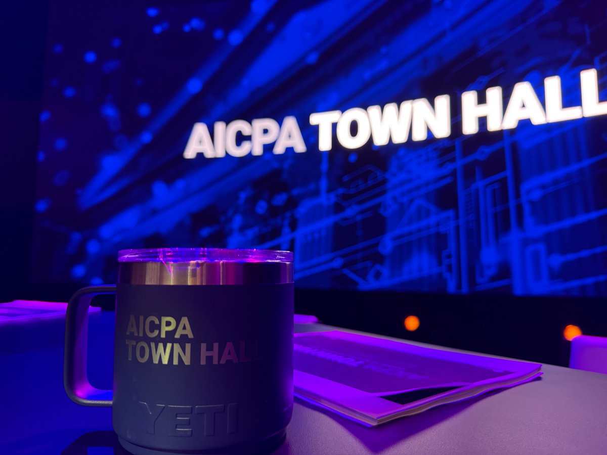 CPAcom's tweet image. The #AICPATownHall is about to kick off live from #ENGAGE25. The team is getting ready to discuss #AI in #accounting and finance, firm business model trends and more.
🔗 aicpa-cima.com/cpe-learning/w…