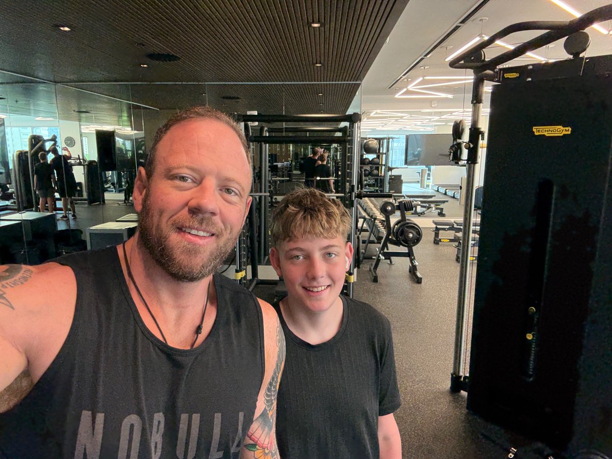 Gym to ourselves with my boy! #wehackhealth