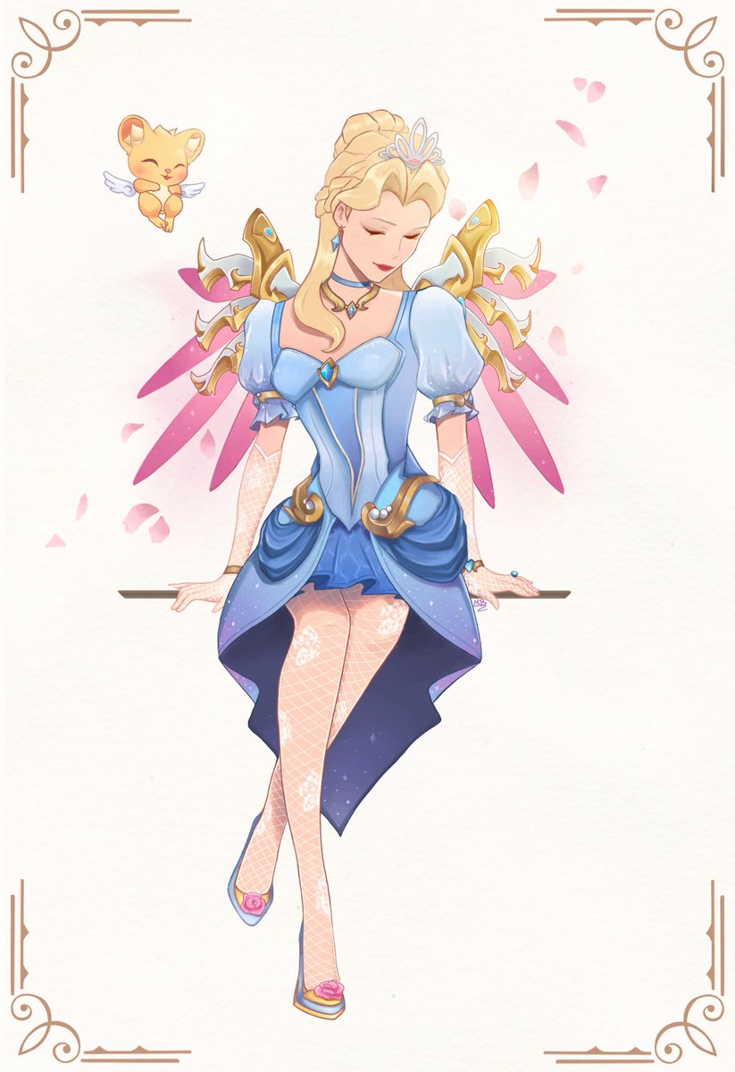 MissBloodz's tweet photo. Royal Princess Mercy fanart 💘 this skin is just lovely 👑 #OverwatchFanart https://t.co/qwlp5X8SwQ