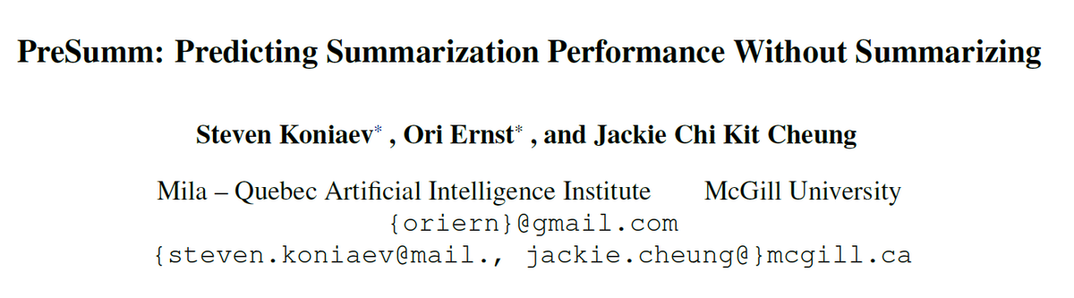 Ori Ernst (@oriern1) on Twitter photo 🧵 New paper at Findings #ACL2025 <a href="/aclmeeting/">ACL 2025</a>!
Not all documents are processed equally well. Some consistently yield poor results across many models.
But why? And can we predict that in advance?
Work with Steven Koniaev and Jackie Cheung <a href="/Mila_Quebec/">Mila - Institut québécois d'IA</a>
<a href="/McGill_NLP/">McGill NLP</a>
#NLProc
(1/n) 🧵 New paper at Findings #ACL2025 <a href="/aclmeeting/">ACL 2025</a>!
Not all documents are processed equally well. Some consistently yield poor results across many models.
But why? And can we predict that in advance?
Work with Steven Koniaev and Jackie Cheung <a href="/Mila_Quebec/">Mila - Institut québécois d'IA</a>
<a href="/McGill_NLP/">McGill NLP</a>
#NLProc
(1/n)