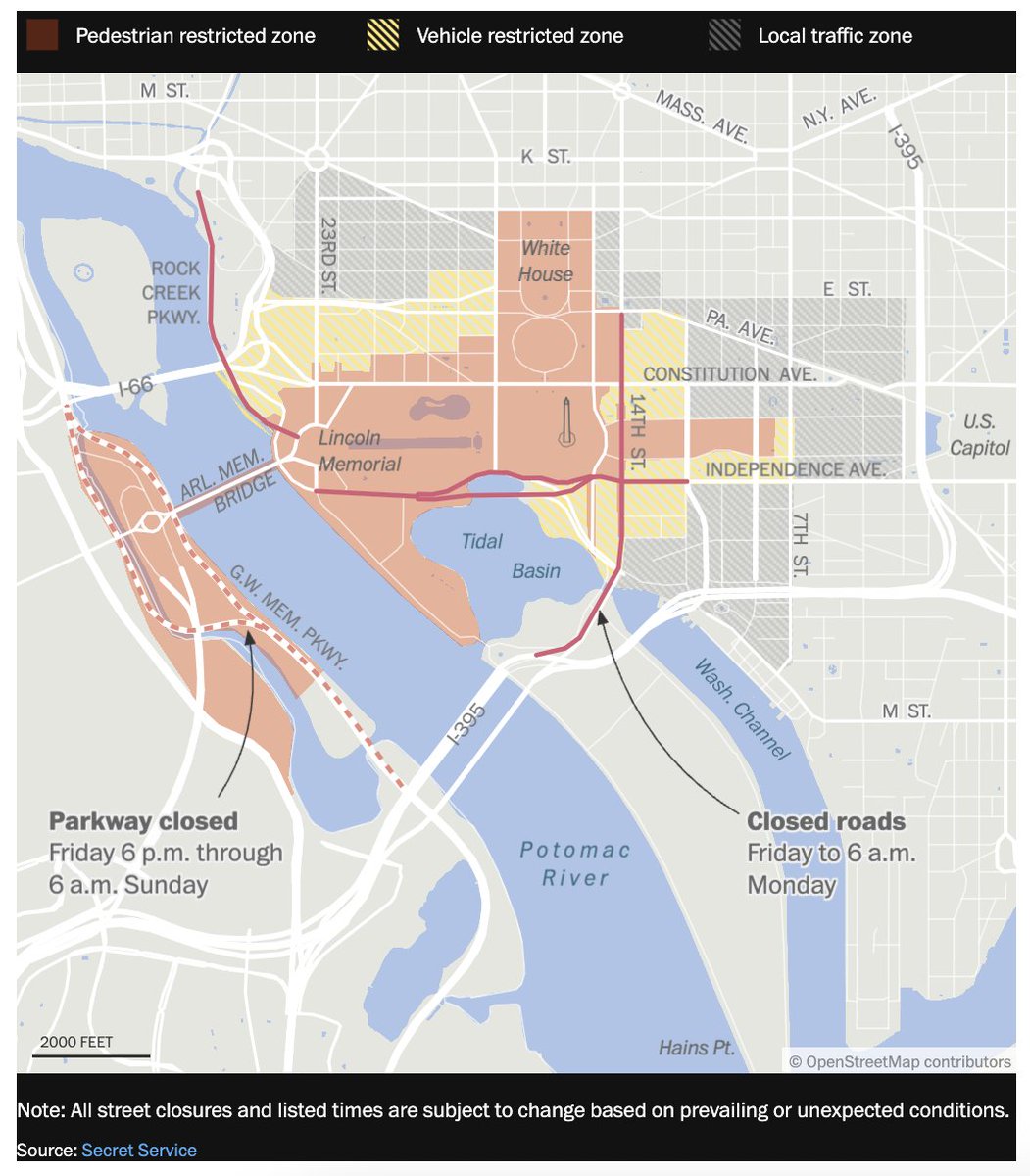 Security officials said they plan to close numerous D.C. streets, some for up to four days, as part of the U.S. Army’s 250th birthday celebration on Saturday. wapo.st/4jHrDtm