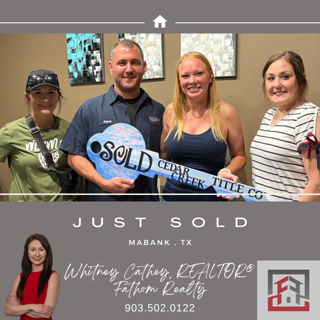 Wcatheyrealtor's tweet image. CONGRATS ADAM AND CRYSTAL ON SELLING YOUR HOUSE IN MABANK, TX! IT WAS A PLEASURE WORKING FOR YOU!

#FATHOMTHAT #MABANKTX #SOLD