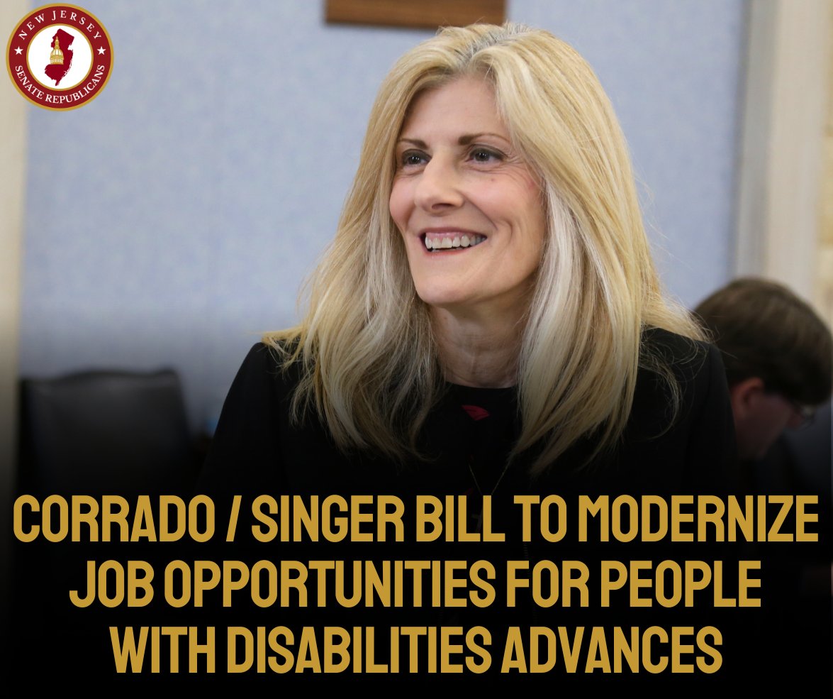 I am very pleased my bill, S4004 unanimously passed the Senate Labor Committee on Thursday. This bi-partisan measure will help modernize extended employment programs and expand job opportunities for people with disabilities.

senatenj.com/CivicAlerts.as…