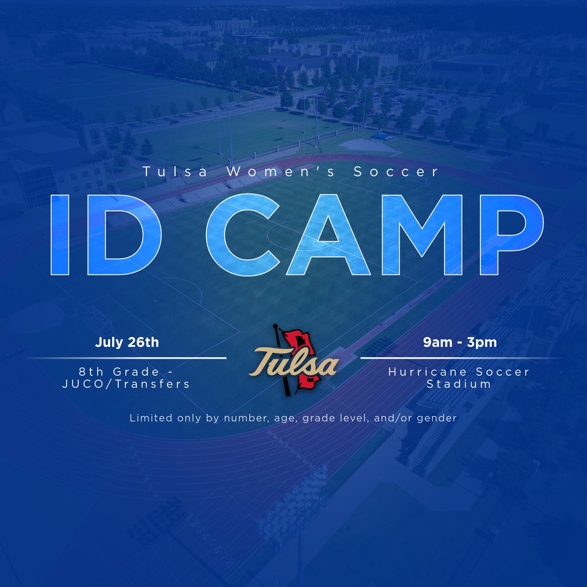 TulsaWSoccer's tweet image. Summer Elite ID camp registration is now open!
🗓️: July 26th
🔗: bit.ly/485enJW
Don’t miss out on your chance to train with our coaching staff and check out our beautiful campus!
#ReignCane