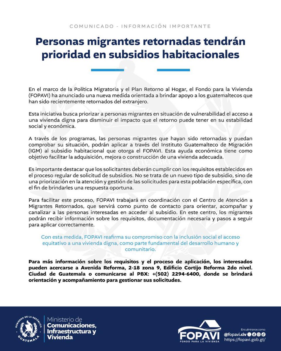 Información Importante | FOPAVI
