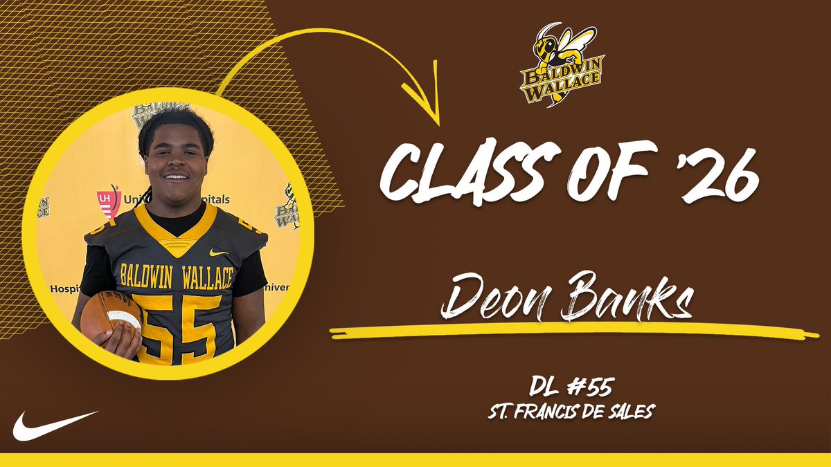 Deon Banks (@deonb55) on Twitter photo After a visit and conversation with <a href="/rocanthony_/">Rocky Zingale</a> iβm grateful to receive my first offer from baldwin wallace! After a visit and conversation with <a href="/rocanthony_/">Rocky Zingale</a> iβm grateful to receive my first offer from baldwin wallace!