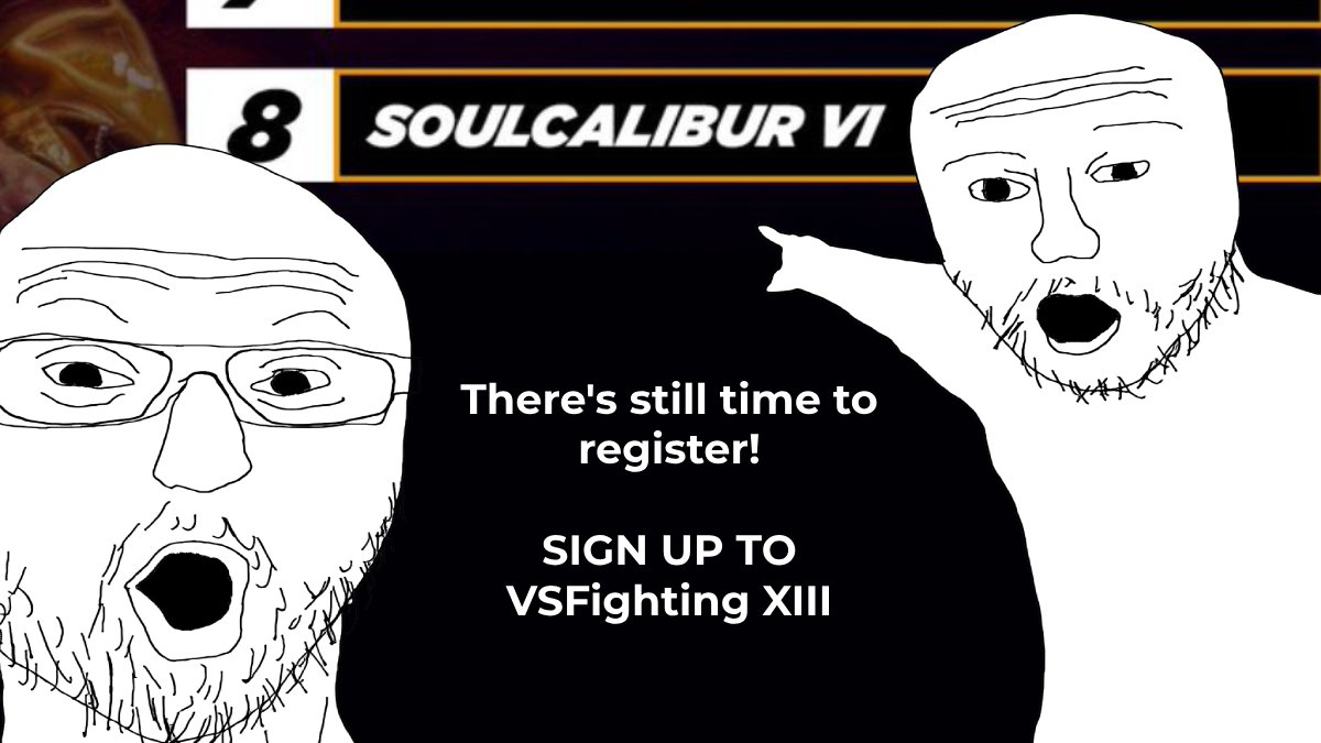 SOULCALIBUR UK (@soulcaliburuk) on Twitter photo Already reaching Top 8s! But registrations hasn't closed yet, there's still time to sign up to compete in #SOULCALIBUR 6, SOULCALIBUR 2... or BOTH! 
SoulCalibur 6 Registration:
start.gg/tournament/vsf…
SoulCalibur 2 Registration:
start.gg/tournament/vsf… Already reaching Top 8s! But registrations hasn't closed yet, there's still time to sign up to compete in #SOULCALIBUR 6, SOULCALIBUR 2... or BOTH! 
SoulCalibur 6 Registration:
start.gg/tournament/vsf…
SoulCalibur 2 Registration:
start.gg/tournament/vsf…