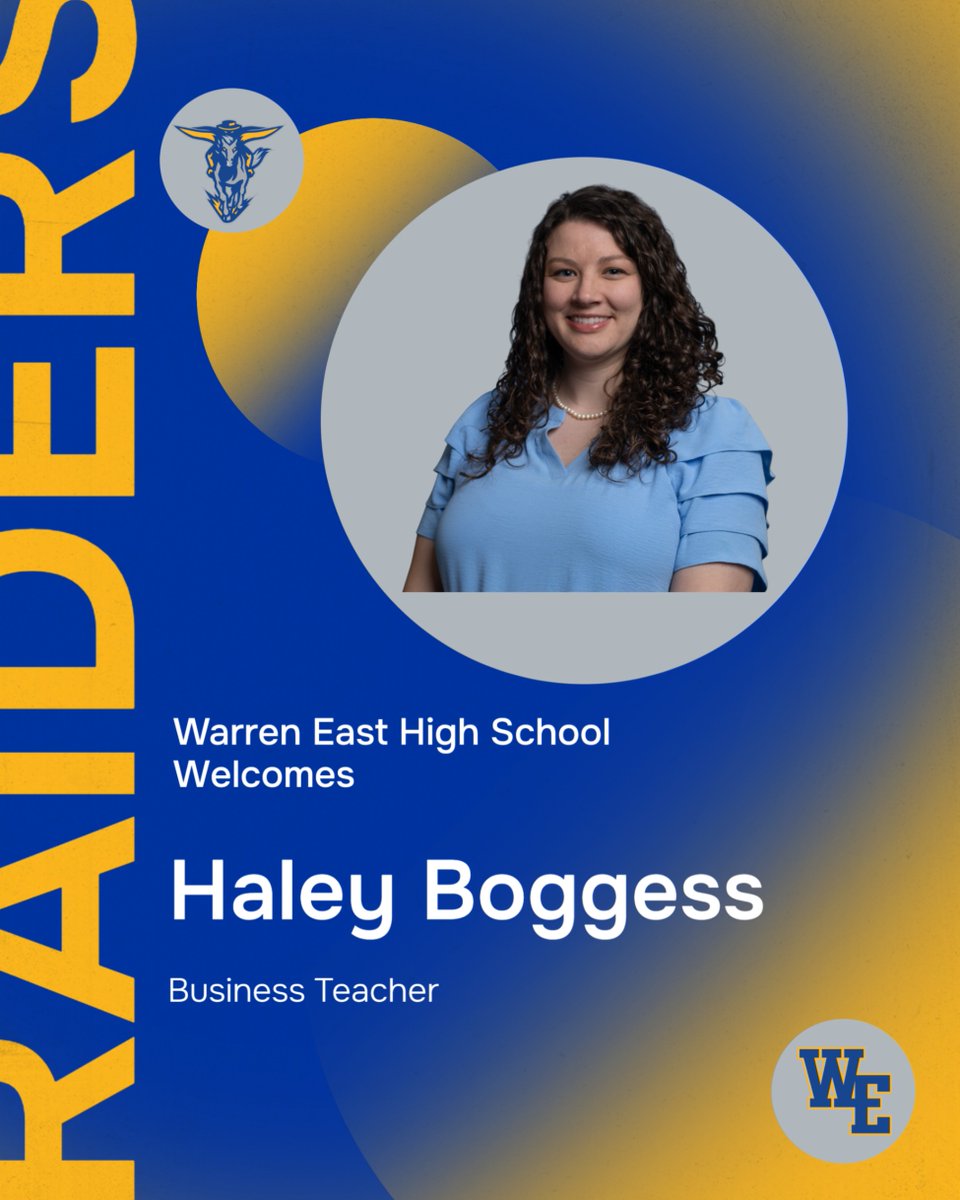 Join us in welcoming Mrs. Haley Boggess to the WEHS family as our new Business Teacher!