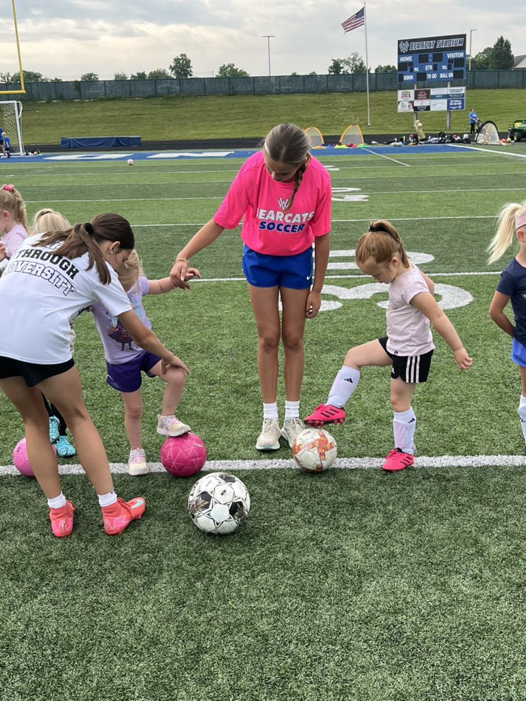 Soccer camp in full swing this week with over 100 campers! Great job to all involved!