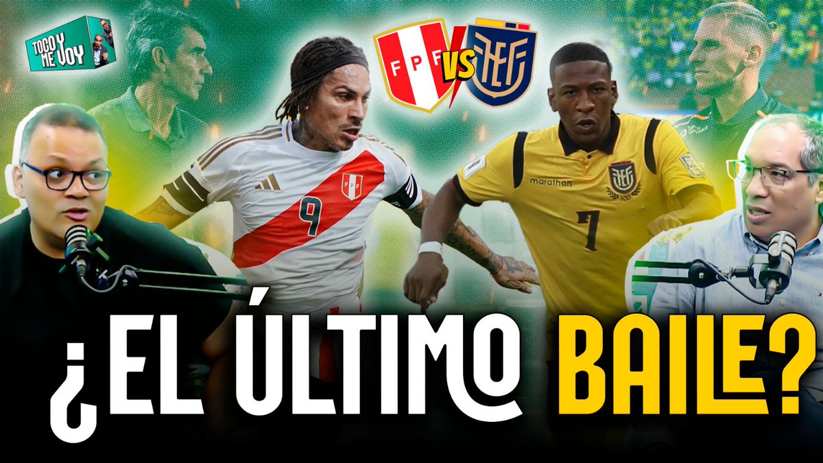 #ENVIVO 🔴PERÚ vs. ECUADOR: BICOLOR SE JUEGA SU ÚLTIMA OPORTUNIDAD #TOCOYMEVOY
👉 youtube.com/live/-oB_MCCS2…

🔥 <a href="/eltankearias/">Jesús Arias</a> y <a href="/ADiezGol/">Alan Diez Vasquez</a> opinan sobre lo que será el encuentro entre Perú y Ecuador en las Eliminatorias Sudamericanas.