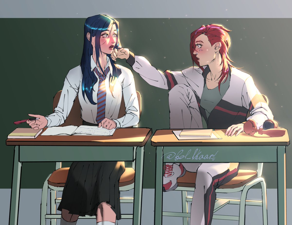 bel_lkaart's tweet photo. #Caitvi high school au https://t.co/AwzsJYo3uv