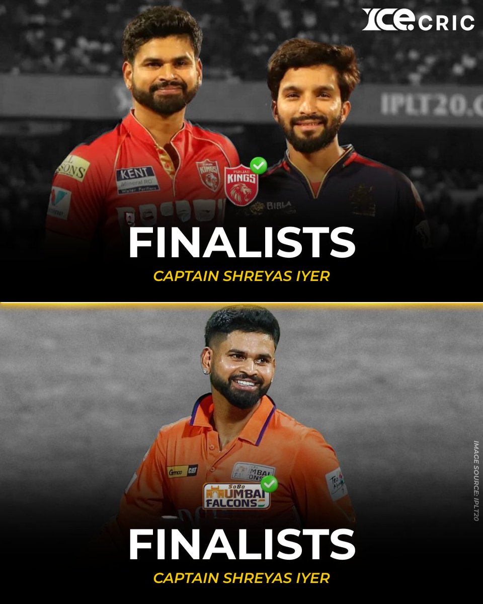 icecric_news's tweet photo. One captain. Two leagues. Endless finals. Shreyas Iyer = The Ultimate Leader 💯🔥
📷: Getty Images
#ShreyasIyer #CaptainCool #T20Finals #IPL2025 #mumbait20league #SaddaPunjab #T20Legend #MumbaiFalcons #PunjabKings #IndianCricket #IceCricNews #CricketFever #CaptainIyer https://t.co/xFxvqMuBt0