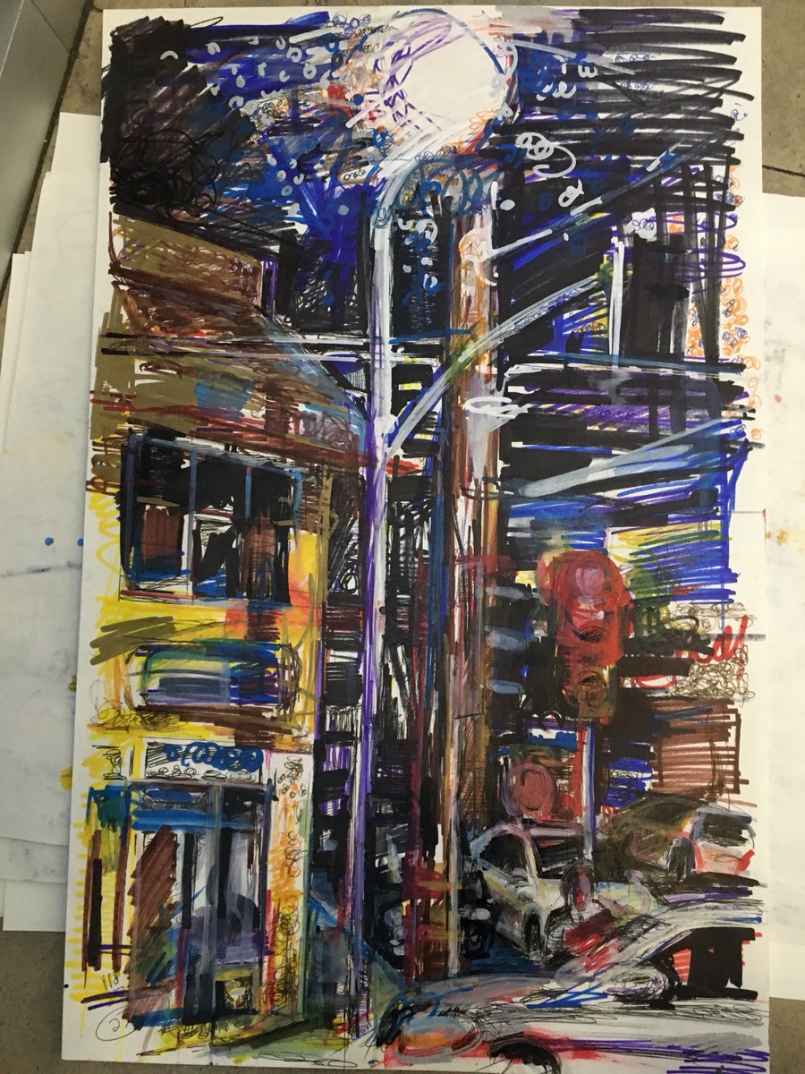 GapJ_art's tweet photo. #drawings #silverlakeCA #sunsetjunction #acrylicpainting #cityscapes https://t.co/wwWWMfzd9Z