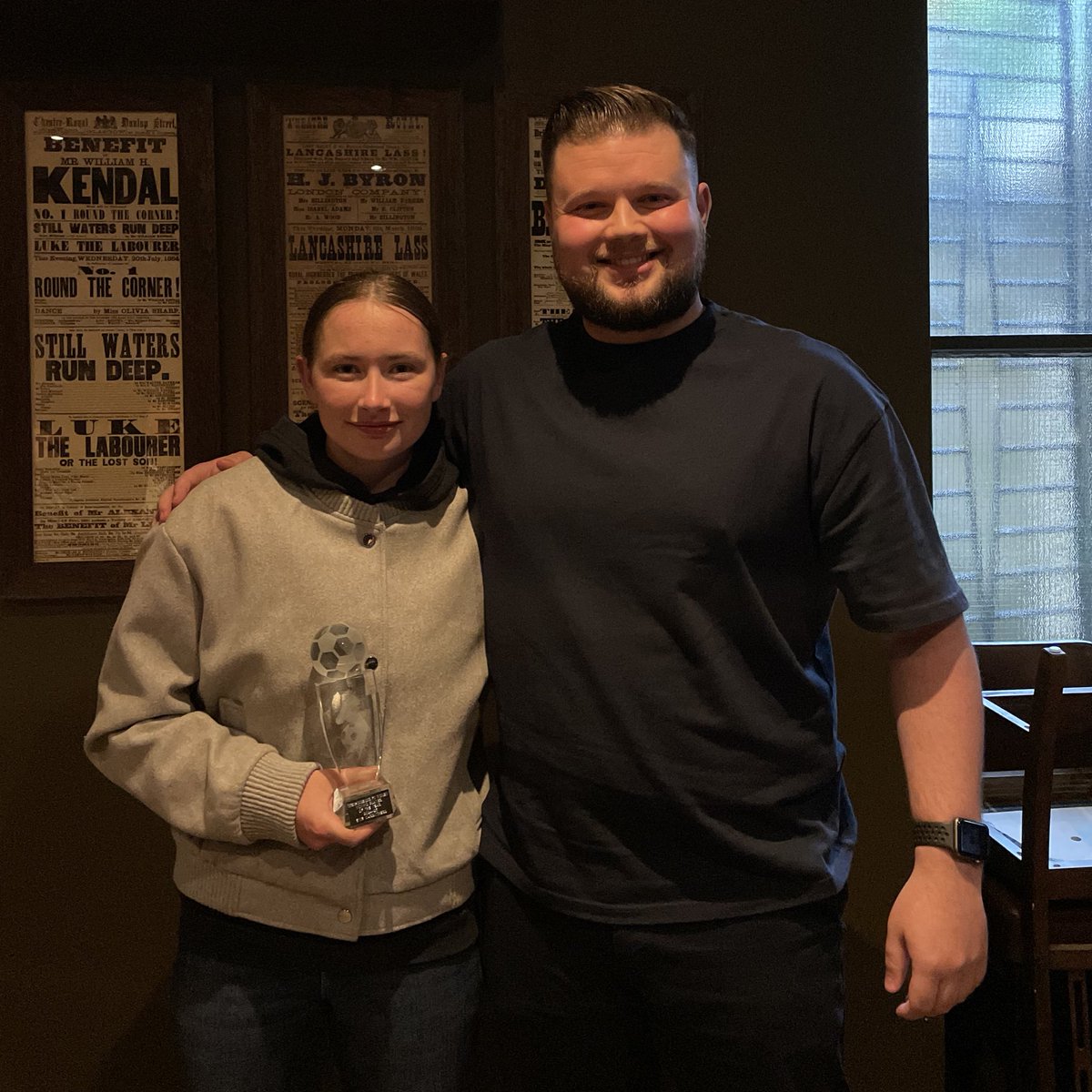 And it’s a tie!

Our next award, Young Player of the Season, is shared by Elisha Duff and Evie Carruthers🇱🇻

Both players have made such an impact to the squad since joining at the beginning of the season.

Well done you two👏