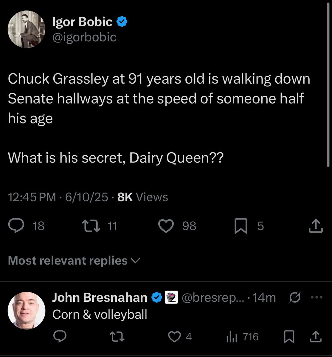 Even the liberal media is in awe of Senator Grassley’s fitness as he’s on the job for you. #GrassleyWorks
