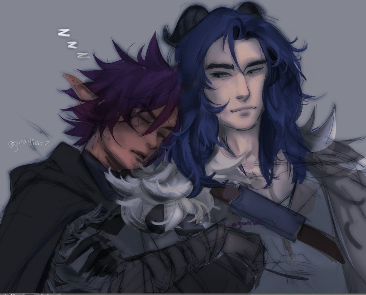 gralianz's tweet image. small #oc drawing of Vincent and Alexander :3