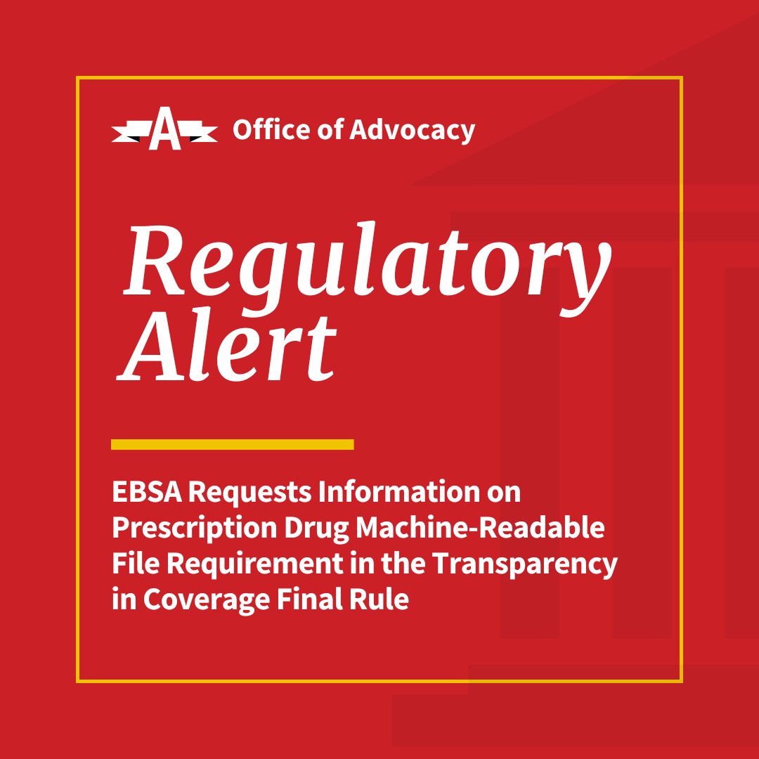 On June 1, 2025, the Employee Benefits Security Administration published a request regarding the prescription drug machine-readable file disclosure requirements in the Transparency in Coverage final rules.

📅 Comments are due July 2, 2025.

Learn more 👉 ow.ly/cS5I50W5xee
