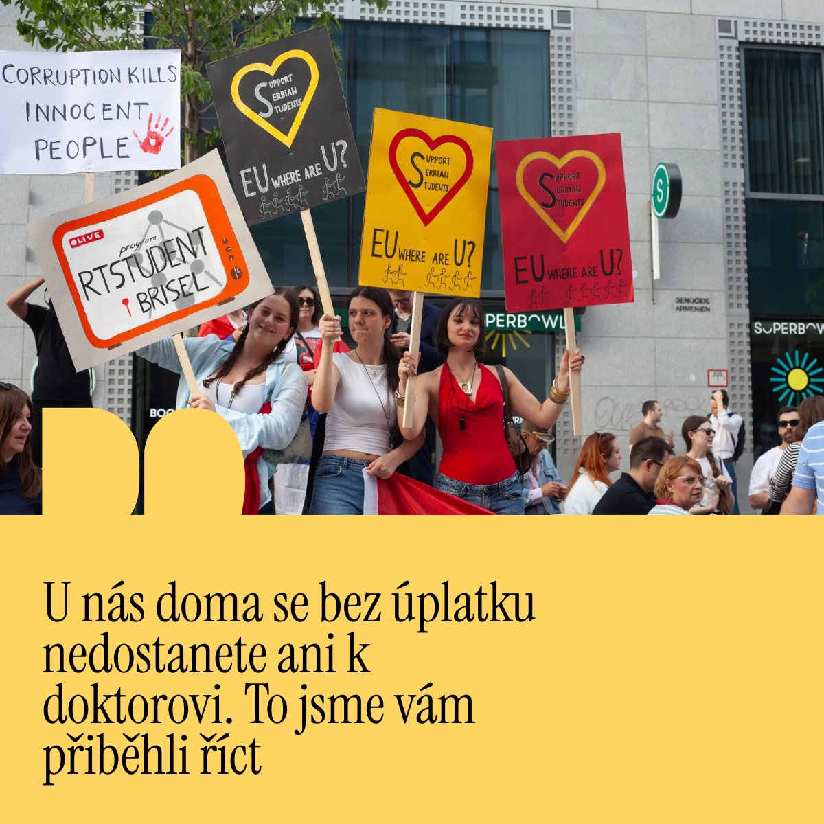 Skupina Srbů po týdnech doběhla do Evropského parlamentu, aby předala zprávu o tom, proč už měsíce probíhají protivládní protesty. Byla u toho i stipendistka <a href="/AHarcinikova/">Alena Harciníková</a>. Více v reportáži na <a href="/Reporter_CZ/">Magazín Reportér</a> 
 
👉 reportermagazin.cz/.../u-nas-doma…