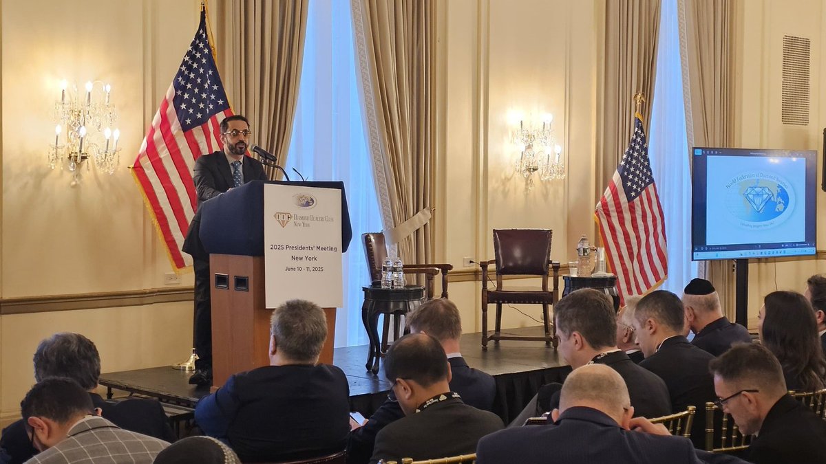 The UAE's Chair of the Kimberley Process, <a href="/ahmedbinsulayem/">ahmed binsulayem</a>, delivered a keynote speech during the high-level plenary session of the <a href="/WFDBTweets/">WFDB</a> 2025 Presidents' Meeting in New York.
Highlighting the impact of the UAE's chairmanship of the Kimberley Process, he gave an overview of