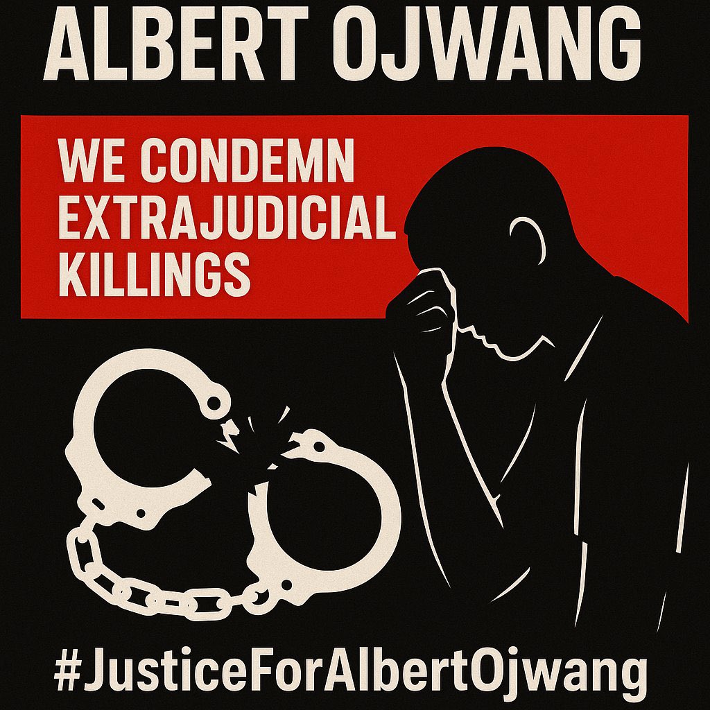No person deserves 2 die in the hands of ths entrusted 2 protect him/her, much worse in a police cell. culprits must b brought to book, not just the junior officers but equally their seniors on whose instructions they must have executed the heinous crime
#JusticeForAlbertOjwang