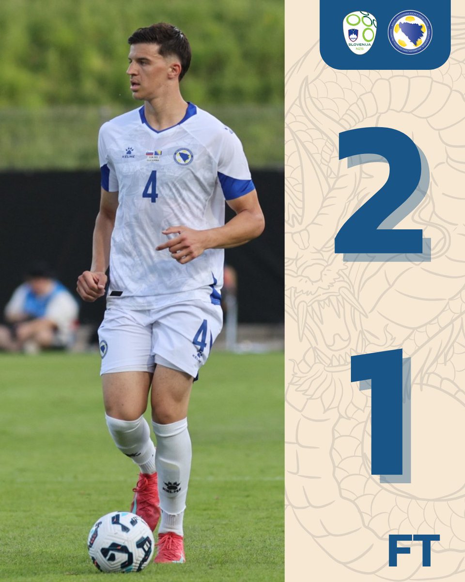 🇸🇮 Slovenija - 🇧🇦 Bosna i Hercegovina 2:1

⚽️1:0 Benjamin Verbič 63'
⚽️2:0 Andrés Vombergar (P) 89'
⚽️2:1 Tarik Muharemović 90'+4'

#NFSBiH #zmajevi #dreambigdreambih