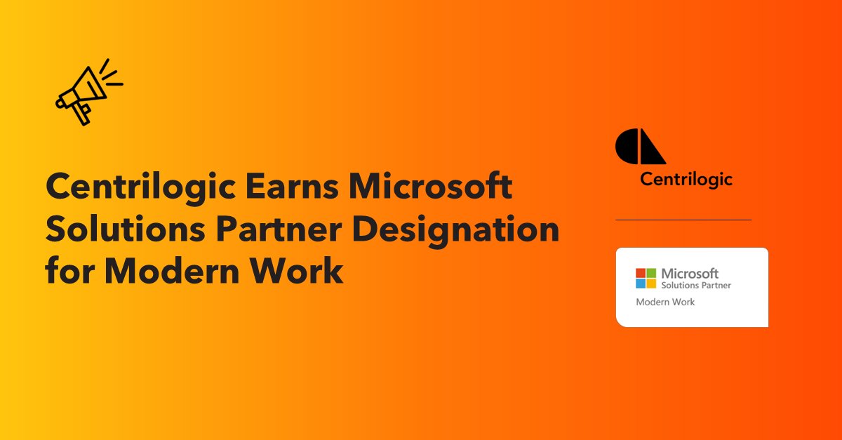 Centrilogic's tweet image. We’ve officially earned our 5th @Microsoft Solutions Partner designation: Modern Work!

This marks a major milestone in our 15+ year partnership, helping our customers enhance productivity and embrace hybrid work with Microsoft 365.

Learn more: centrilogic.com/centrilogic-ea…