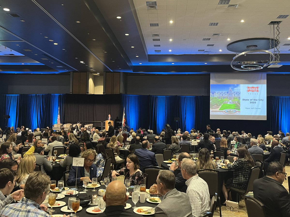 Mayor of Frisco giving his last “state of the city” speech before hitting his term limit. Frisco has grown from 172,000 to 237,000 since he took office in 2017. With growth in the northern part of the city, he says Frisco could reach build-out between 2032 &amp; 2035.