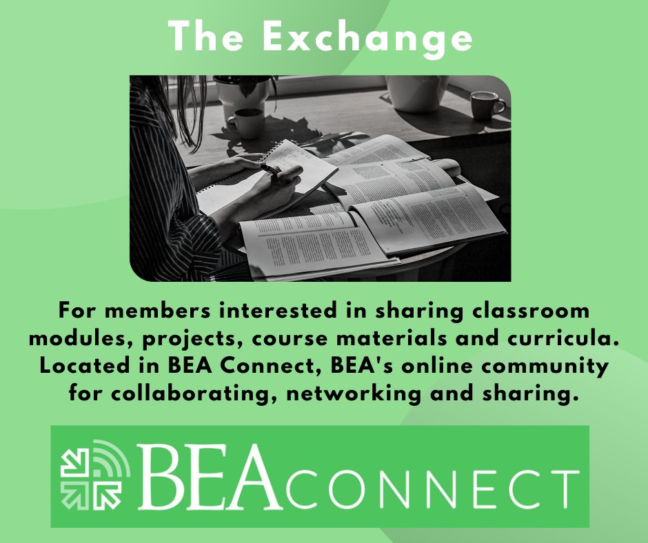 BEAWebTweets's tweet image. There's so much to discover in BEA’s members-only online community. BEA Connect gives members access to classroom projects, course materials, outstanding showcases, and top research. Visit beaweb.org to access the dashboard. Questions? Contact help@beaweb.org