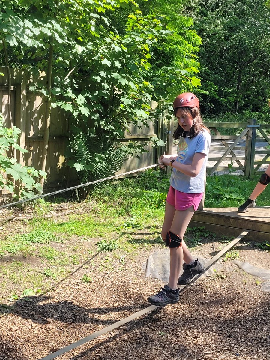 Group 1 on the obstacle course working up an appetite before dinner.