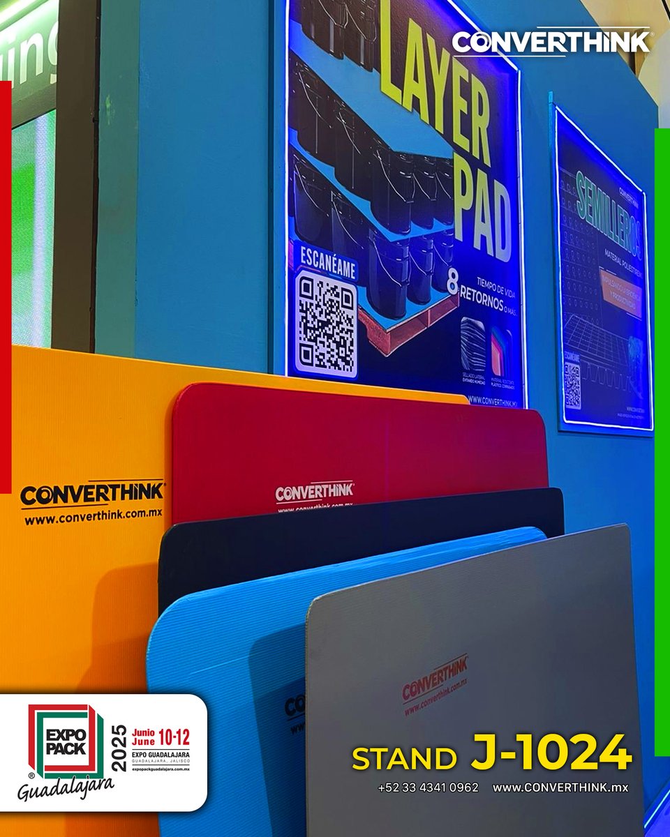 converthinkMx's tweet image. 📍 ¡Ya estamos en @ExpoPack 2025 y nuestro stand está listo para recibirte! 🚀✨

¡Te esperamos en el STAND J-1024 con toda la innovación en la industria del empaque! 💥

🤩 Stand J-1024 en @ExpoGuadalajara 

linktr.ee/converthink

#ExpoPack2025 #converthink #EmpaqueInteligente