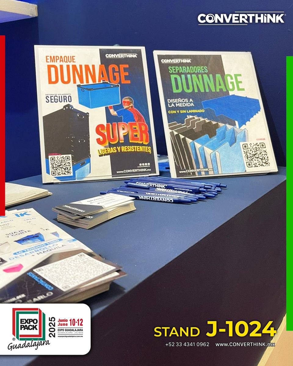 converthinkMx's tweet image. 📍 ¡Ya estamos en @ExpoPack 2025 y nuestro stand está listo para recibirte! 🚀✨

¡Te esperamos en el STAND J-1024 con toda la innovación en la industria del empaque! 💥

🤩 Stand J-1024 en @ExpoGuadalajara 

linktr.ee/converthink

#ExpoPack2025 #converthink #EmpaqueInteligente