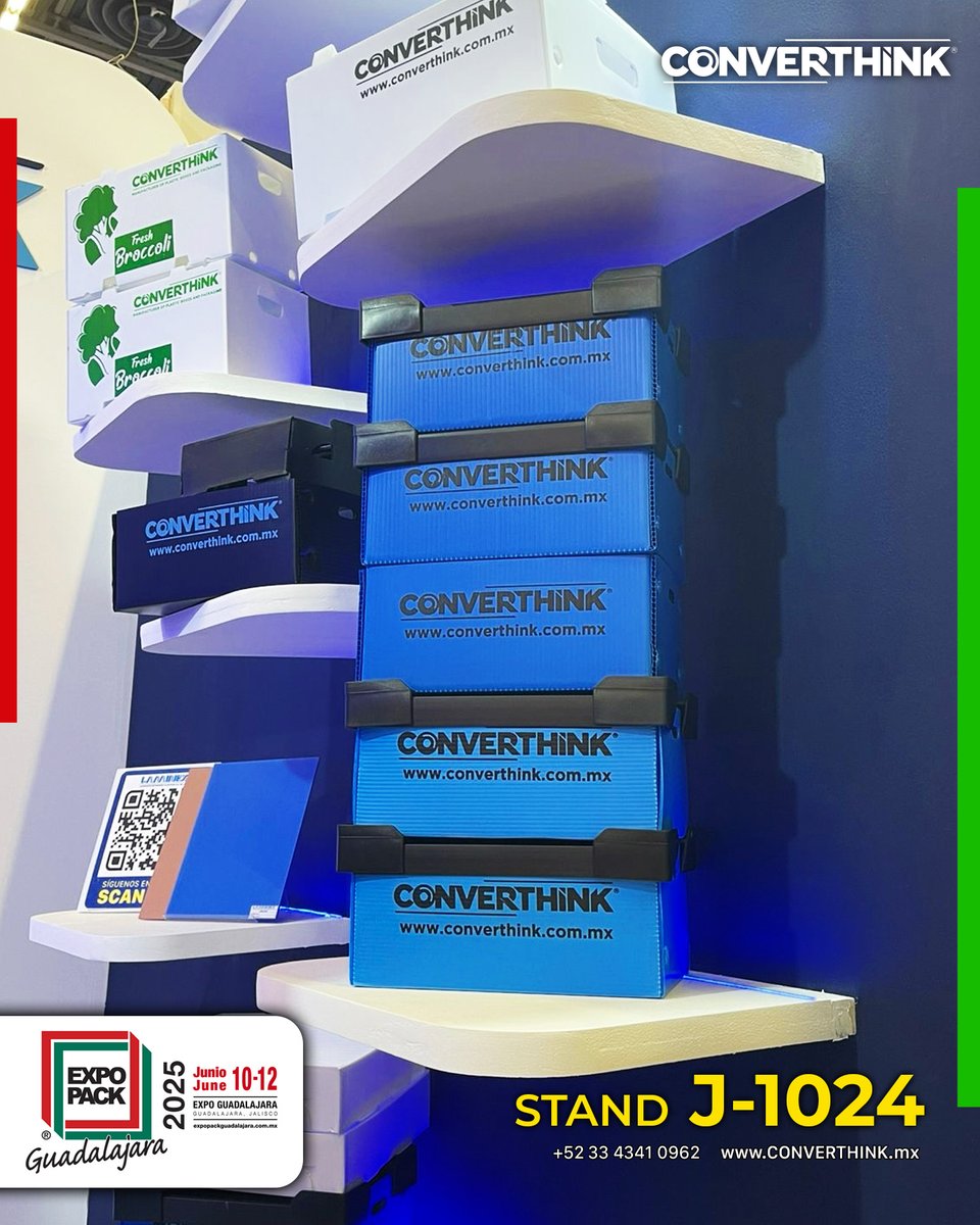 converthinkMx's tweet image. 📍 ¡Ya estamos en @ExpoPack 2025 y nuestro stand está listo para recibirte! 🚀✨

¡Te esperamos en el STAND J-1024 con toda la innovación en la industria del empaque! 💥

🤩 Stand J-1024 en @ExpoGuadalajara 

linktr.ee/converthink

#ExpoPack2025 #converthink #EmpaqueInteligente