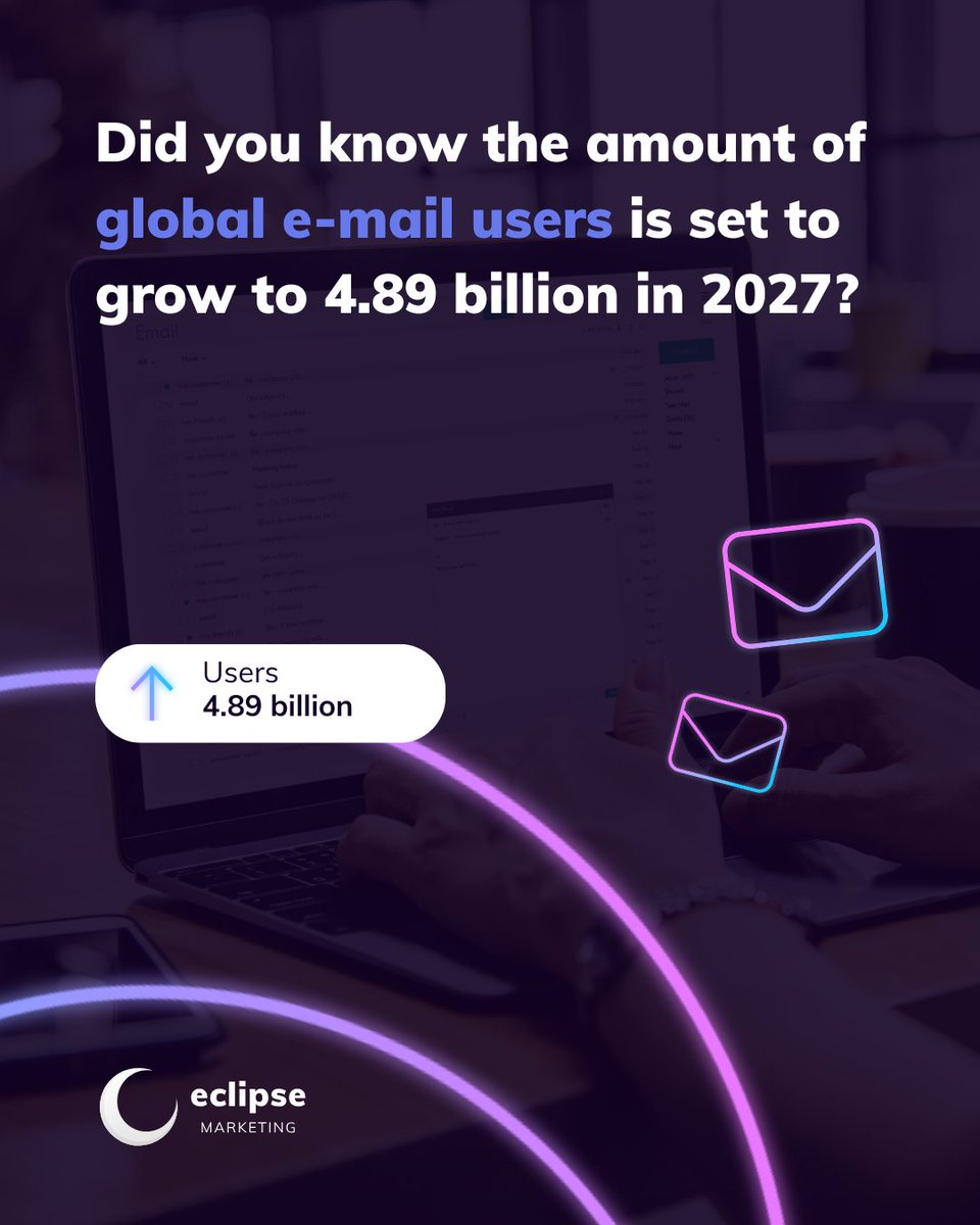 That’s a whole lot of potential customers to reach 👀 

It’s estimated that over 408 billion emails will be sent everyday by 2027… make sure your brand is part of the conversation with our email marketing service 📧 

bit.ly/3dF1afz  

🔍 Source: Statista 2024