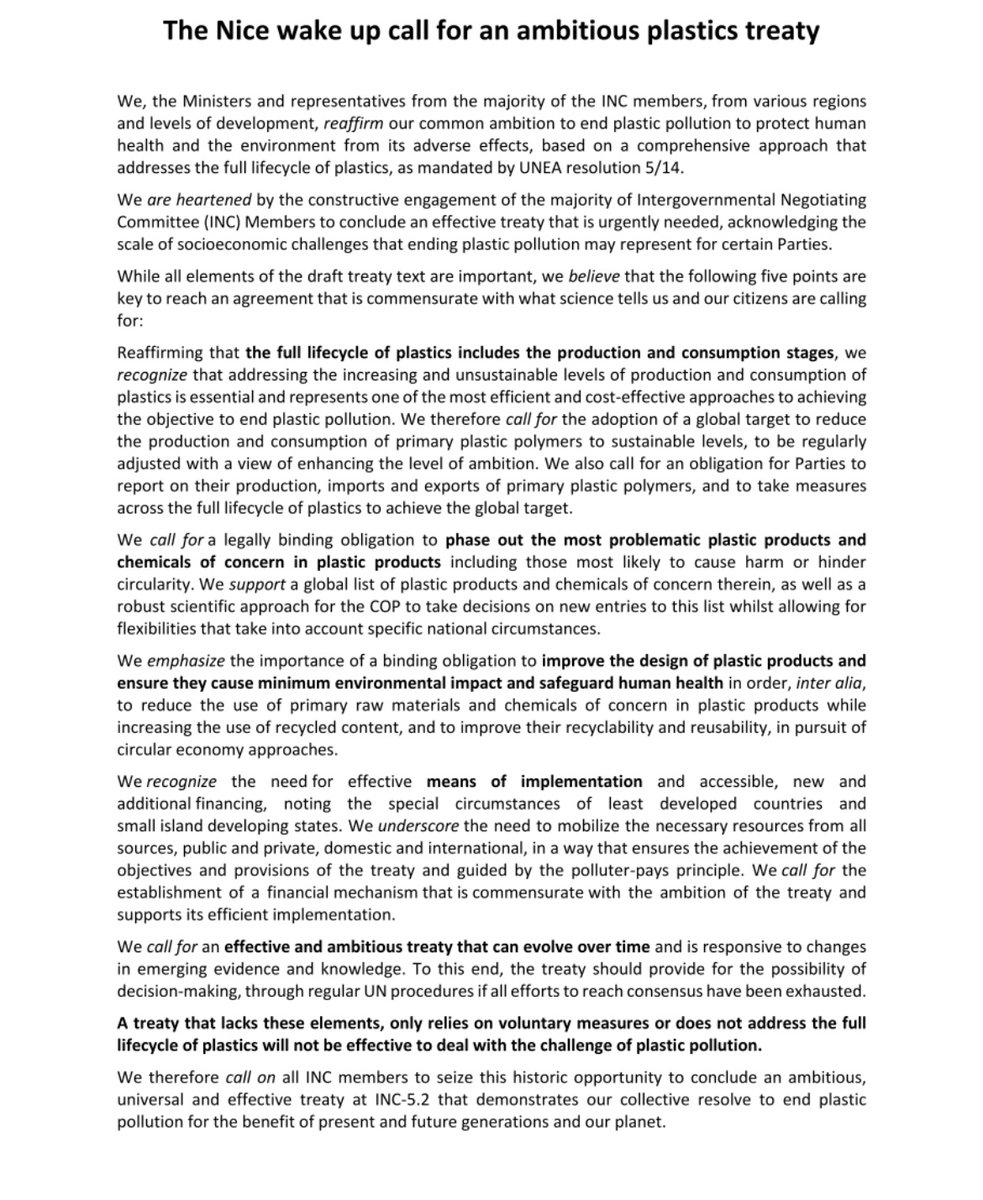 andresdelcas's tweet image. 🚨Breaking news at #UNOC3 almost 100 Ministers renewed the commitments and redlines for a #PlasticsTreaty on
 🛢️ Production &amp;amp; Consumption 
🧪Products and Chemicals of Concern
🧩Product design 
🤑💸money Money Money
🗳️⬆️Voting when consensus is not possible in substantial matters