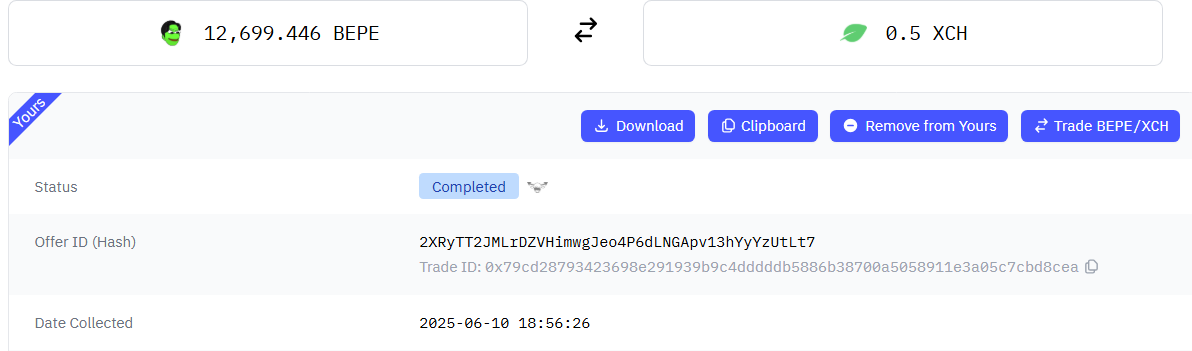 I won 200K $BEPE in the meme comp' in the Tang Gang on #CHIA Discord yesterday which I'm super grateful for, especially since it was a new tool I had to learn, but I'll keep stacking and adding Lp till we hit that golden ration of 1:1.