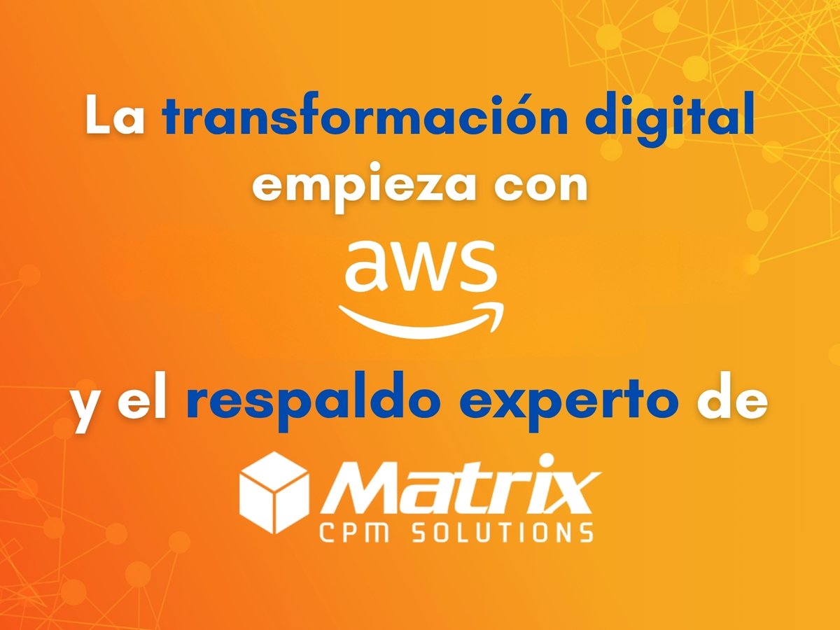 matrixcpm's tweet image. Transformación digital con AWS + Matrix CPM Solutions
☁️ Infraestructura robusta, escalable y segura en la nube
🔝 Alta disponibilidad + seguridad integral
📈 Prepárate para el futuro:
📧 contactos@matrixcpmsolutions.com
#MatrixCPMSolutions #AWS #AWSDatabase #AWSModernization