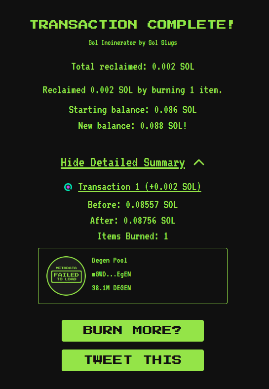 DegenPool_'s tweet photo. We have burned over 3000$ worth of $Degen from our team buyback wallet.

https://t.co/ngnZN5gkjM https://t.co/eyAik8K5Ia