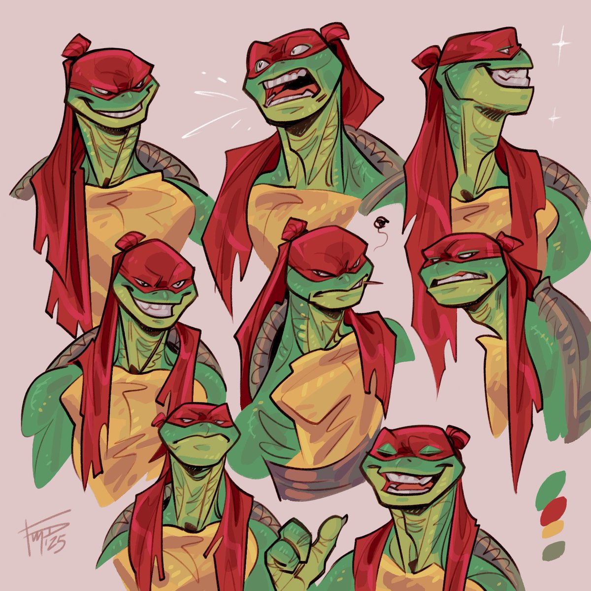 Raf face studies with bandana version 👍🏻
#tmnt