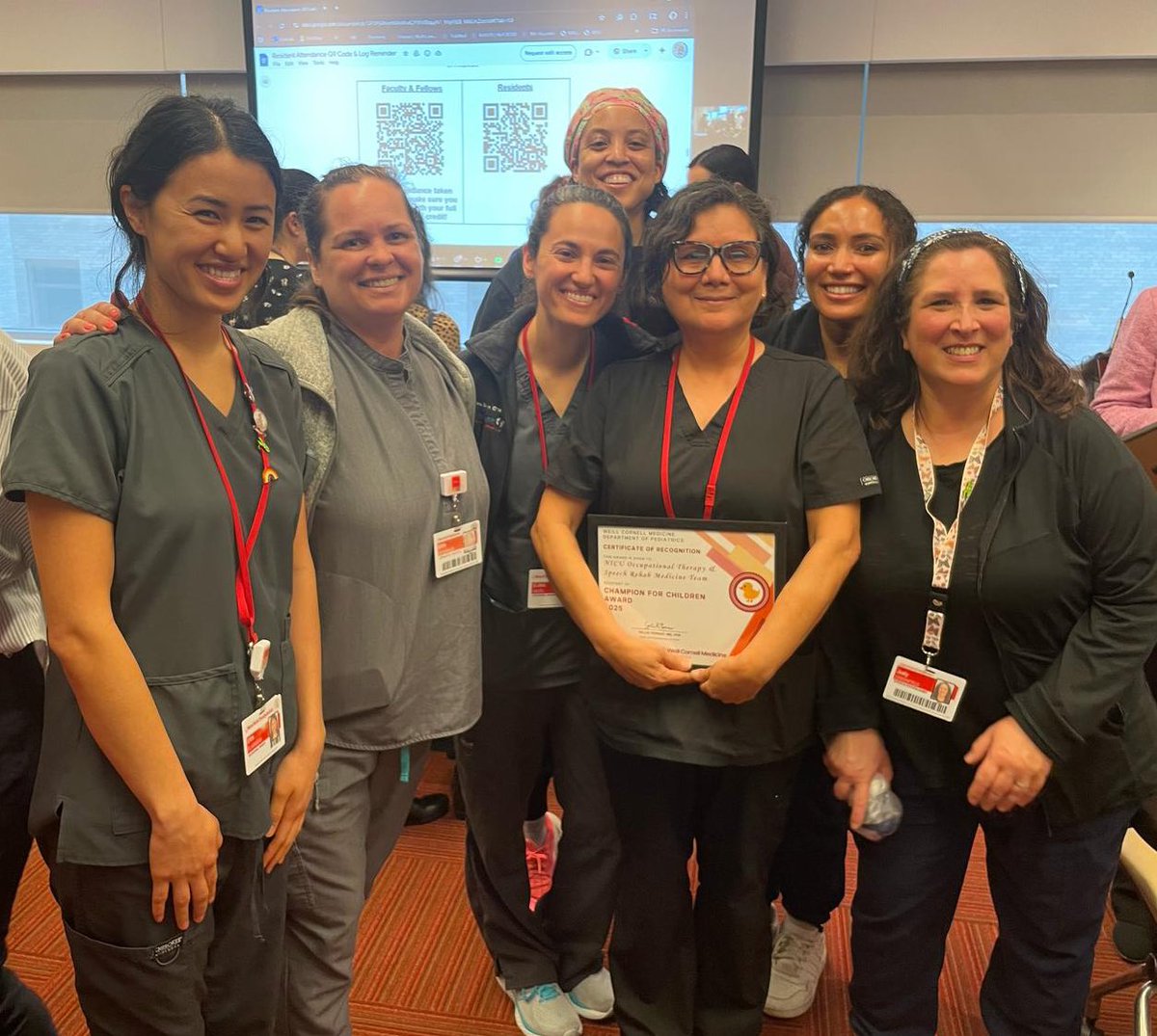 vyapmd's tweet image. Congratulations ๐ to our NICU PT/OT/SLP team led by the indefatigable Aida Osis and Judy Greenfield. @WCMpeds Champion for Children! @crmartin90