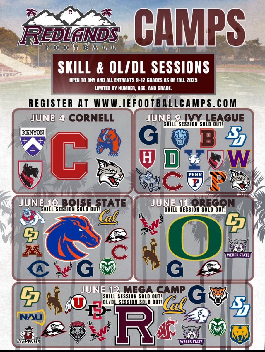 BWilliams032's tweet image. Excited and ready to compete, and show my skills to college coaches at the @UofR_Football MEGA CAMP 🏈🏈 - 🗓️ Thurs, June 12th
6’8 255lb OT - C/O 2026
Harvard-Westlake High School
youtu.be/eXG-DJ7sBgs?fe…
@UCLAFootball @UCLAFBRecruit @DrakeBulldogsFB @UNMLoboFB @CalFootball…
