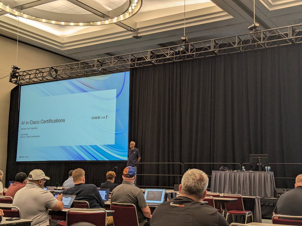 AI will be making a big push into Cisco certifications (maybe not a big surprise 😅). More to come...

#CiscoLive