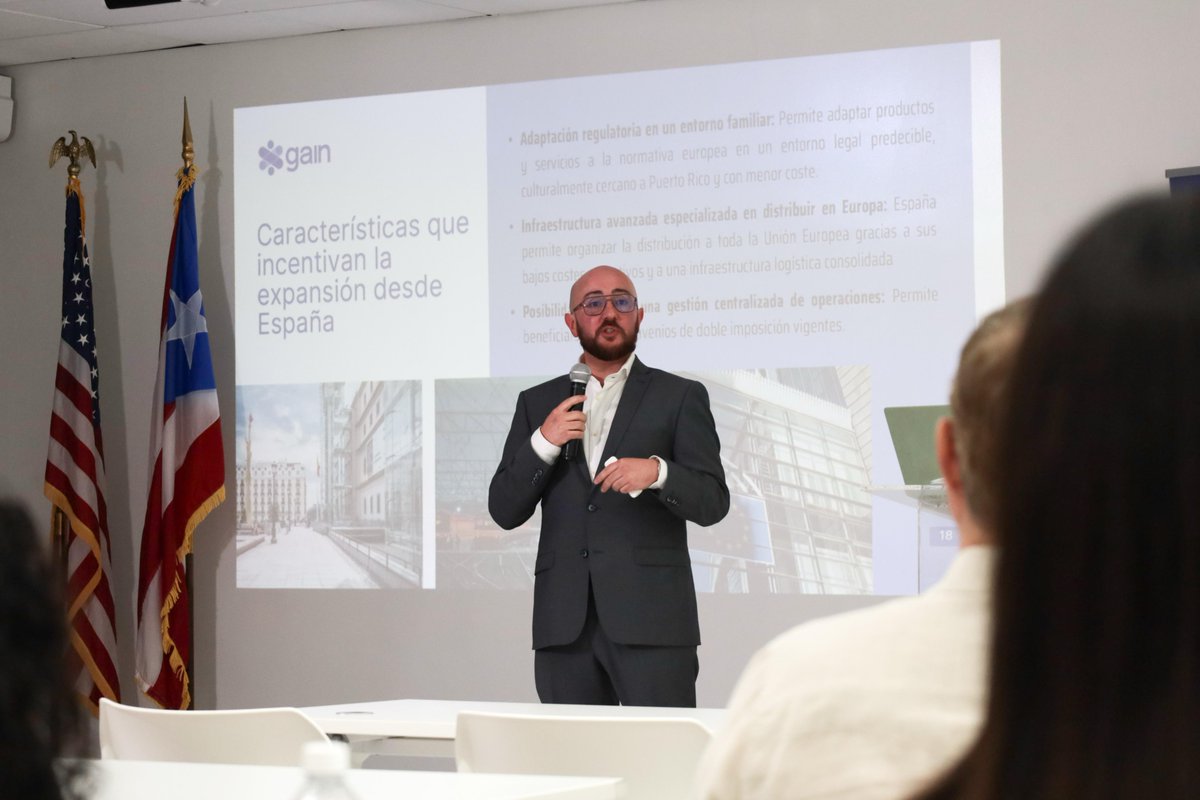 saludycultura's tweet photo. #GainSolutions lidera la internacionalización de Puerto Rico cómo aliado estratégico hacia España
El taller Lo que necesitas saber para exportar exitosamente y conquistar el mercado, convocó a empresas puertorriqueñas a formar parte de la misión comercial, pautada para noviembre https://t.co/hEnOZquyxl