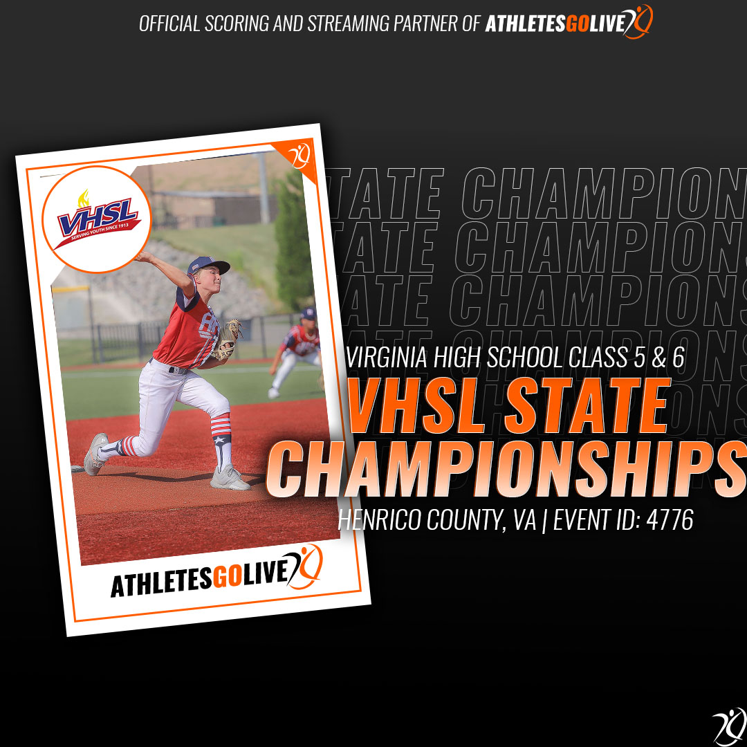 State Championship Season in Virginia! 🏆

We are so excited to be an official streaming and scoring partner of the <a href="/VHSLofficial/">official VHSL</a> State Championships this weekend ⚾️

Check it out➡️ app.athletesgolive.com/EventCompany/E…