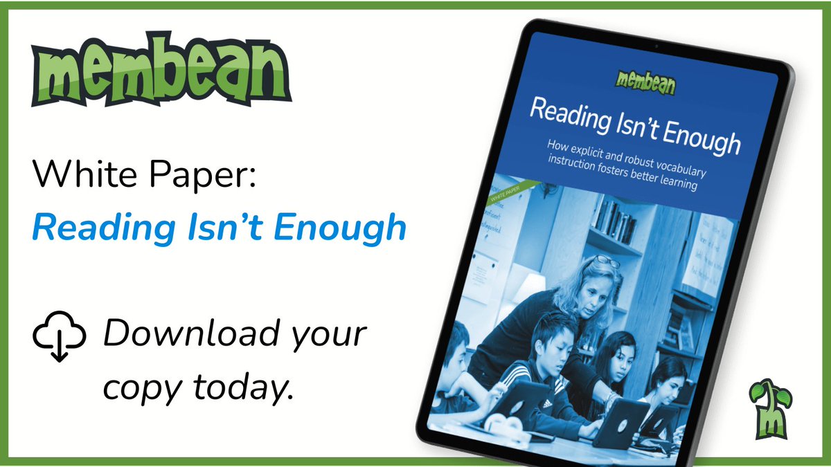 Reading alone isn’t enough. 📚
Investing in vocabulary instruction boosts comprehension, critical thinking and student success.
📘 Download our free white paper: Reading Isn’t Enough → hubs.ly/Q03mzdCp0
#LiteracyMatters #ReadingIsntEnough