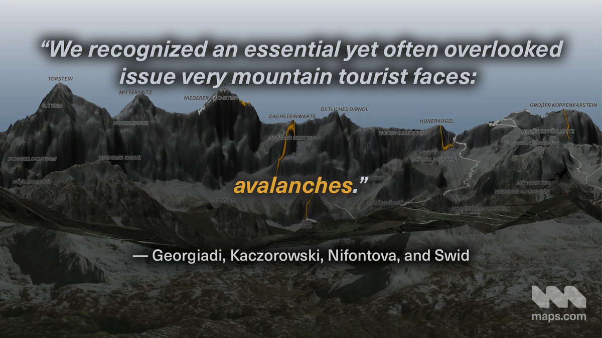 mapsdotcom (@mapsdotcom) on Twitter photo We're Back to the Map with Athina Georgiadi, Jakub Kaczorowski, Kseniia Nifontova, and Itay Swid to talk about the challenges of mapping in oblique perspective and conveying the dangers that can come with hiking in the Alpine region.
maps.com/how-to-make-a-… We're Back to the Map with Athina Georgiadi, Jakub Kaczorowski, Kseniia Nifontova, and Itay Swid to talk about the challenges of mapping in oblique perspective and conveying the dangers that can come with hiking in the Alpine region.
maps.com/how-to-make-a-…