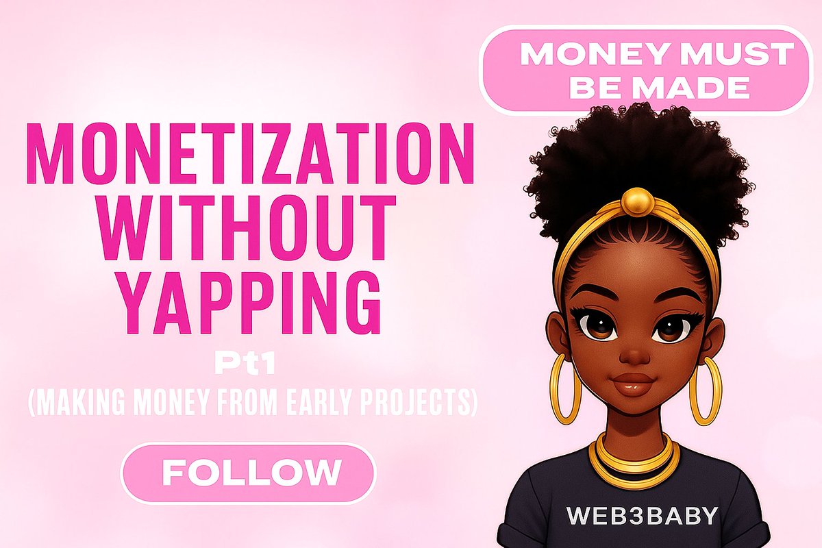 MONETIZATION WITHOUT YAPPING  Pt 1: {Earning From Projects}

This is long,but read till end, you’ll thank yourself later👌

Because I didn’t cook this up overnight

I stayed up asked questions,spoke with founders and builders in the space

And now I’m giving it to you For free🧵