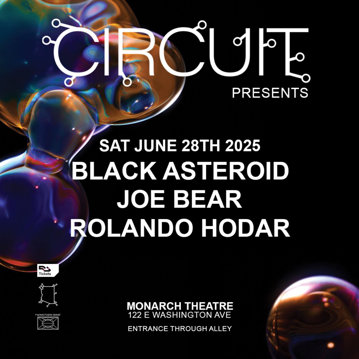 CIRCUIT (@circuitaz) on Twitter photo ‼️<a href="/BLACKASTEROID/">Black Asteroid</a> brings his high-impact, forward thinking sound to ‘Circuit Presents’ on June 28 with support from Joe Bear & <a href="/RolandoHodar/">Rolando Hödar</a>. Get tickets here: ra.co/events/2177441 ‼️<a href="/BLACKASTEROID/">Black Asteroid</a> brings his high-impact, forward thinking sound to ‘Circuit Presents’ on June 28 with support from Joe Bear & <a href="/RolandoHodar/">Rolando Hödar</a>. Get tickets here: ra.co/events/2177441