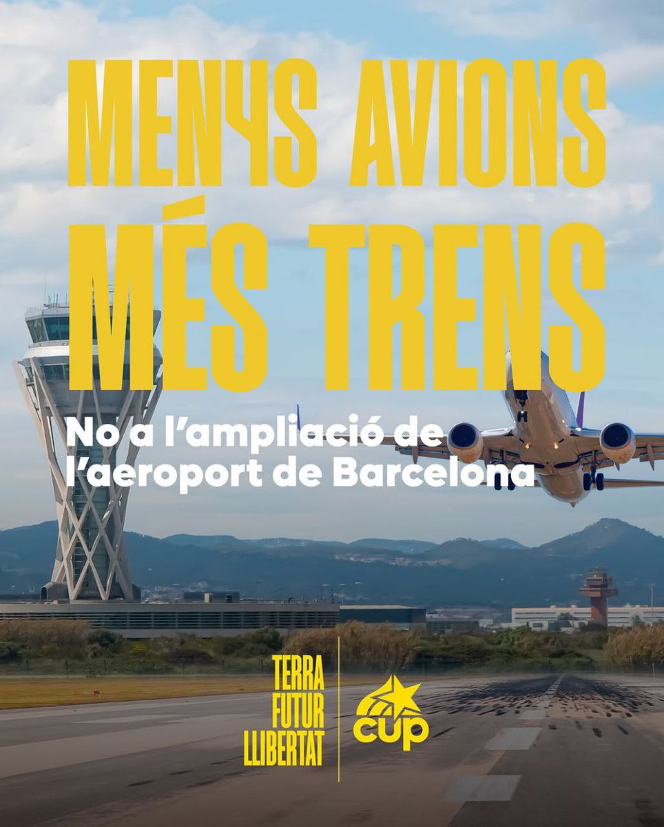 Aquest país necessita un transport públic digne, fiable i adequat, i  no és precisament amb  avió que anem a treballar, a estudiar!