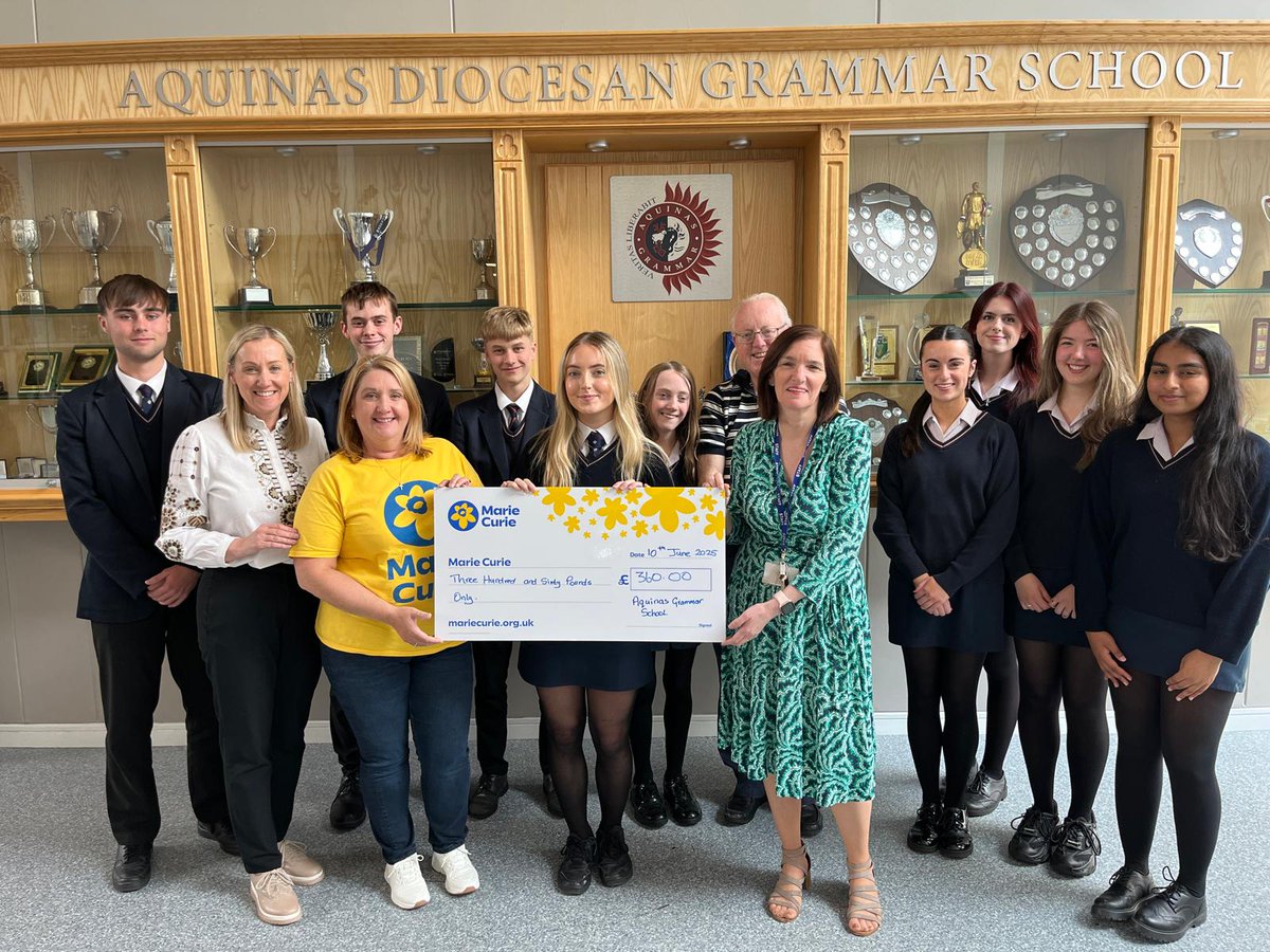 Aquinas Business Studies (@aquinas_bus_st) on Twitter photo We are delighted that this year's YENI company, 'Mug'd Off', chose to donate £360 profit to charity. Thanks to Marie from <a href="/MarieCurieNI/">Marie Curie NI</a> and our business advisor, Derek from EA, who came into school for the presentation. Well done to our students for their hard work We are delighted that this year's YENI company, 'Mug'd Off', chose to donate £360 profit to charity. Thanks to Marie from <a href="/MarieCurieNI/">Marie Curie NI</a> and our business advisor, Derek from EA, who came into school for the presentation. Well done to our students for their hard work