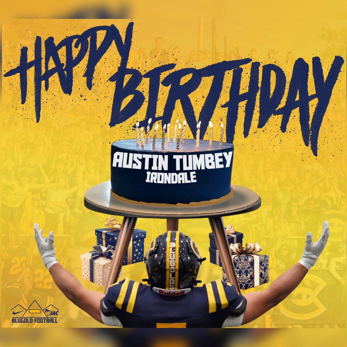 Happy birthday to Defensive players <a href="/lucasswenson5/">Lucas</a> and <a href="/AustinTumbey24/">Austin Tumbey</a> 

Enjoy your big day, men!

#ROLLGOLDS x #CTM